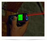 Leica Laser Rangefinder in use with clear display