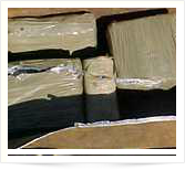 Packages hidden in a vehicle which were seized using CSECO contraband detection equipment.
