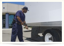 Contraband detection equipment used on underside of truck